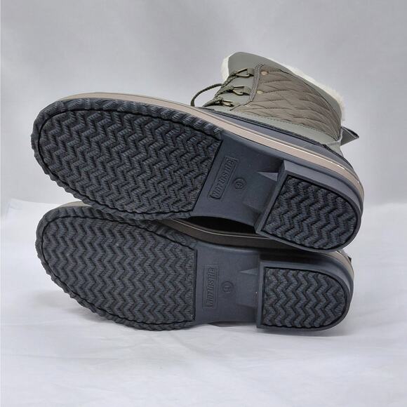 Northside Womens 9 Waterproof Insulated Snow Boot Olive Faux Fur Thinsulate - Picture 14 of 16